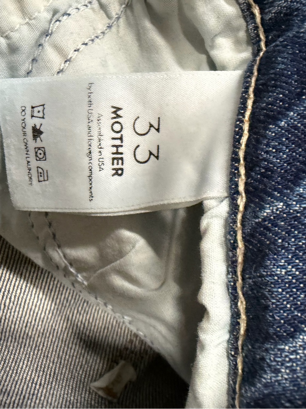 MOTHER Superior The Hustler Women’s Sz 33 High Rise Cropped Straight Jeans READ* - Picture 15 of 16